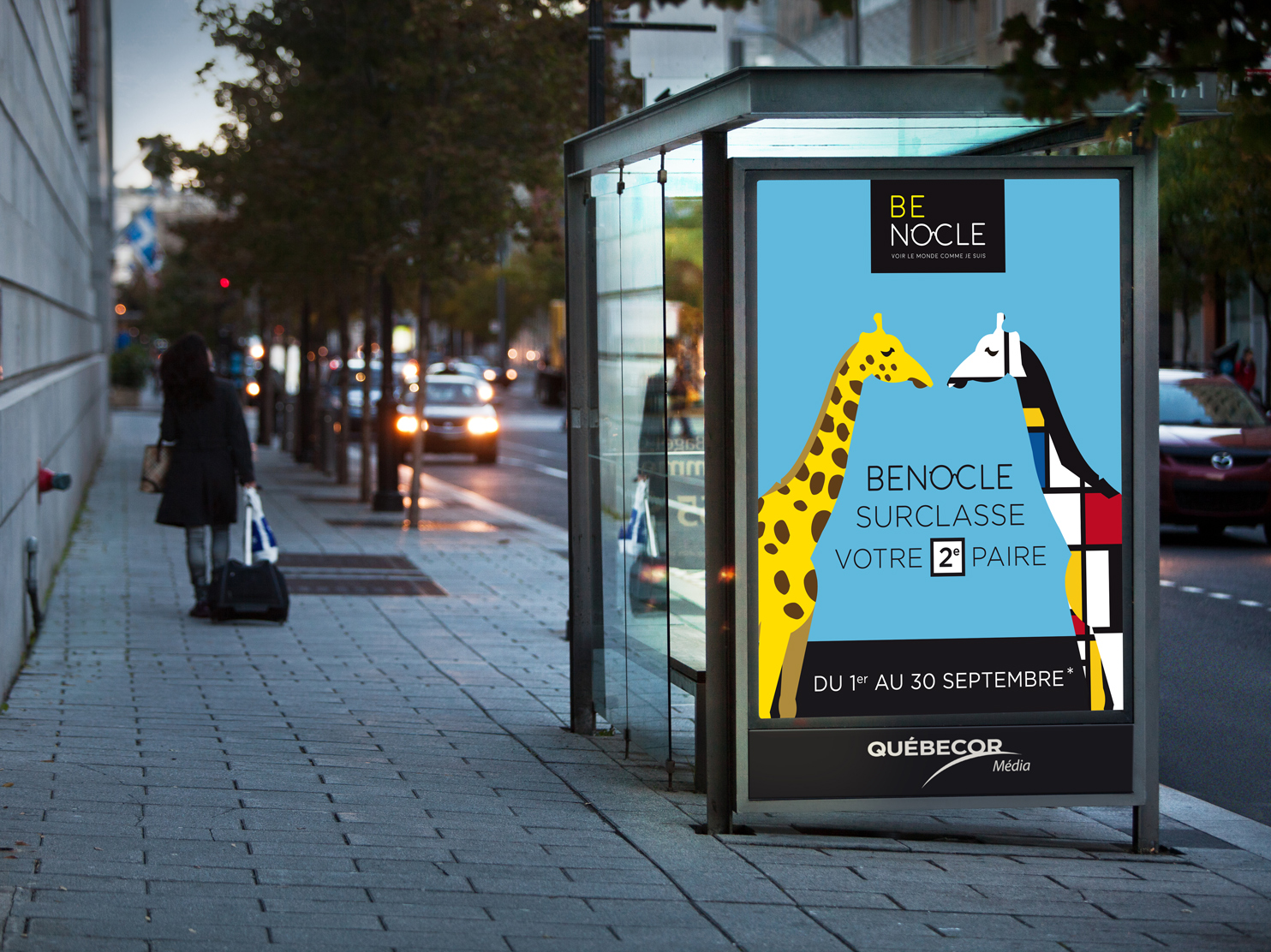 affiche girafes benocle